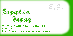 rozalia hazay business card